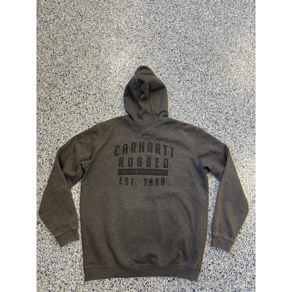 Carhartt Original Fit Midweight Rugged Graphic Hooded Sweatshirt Size LT